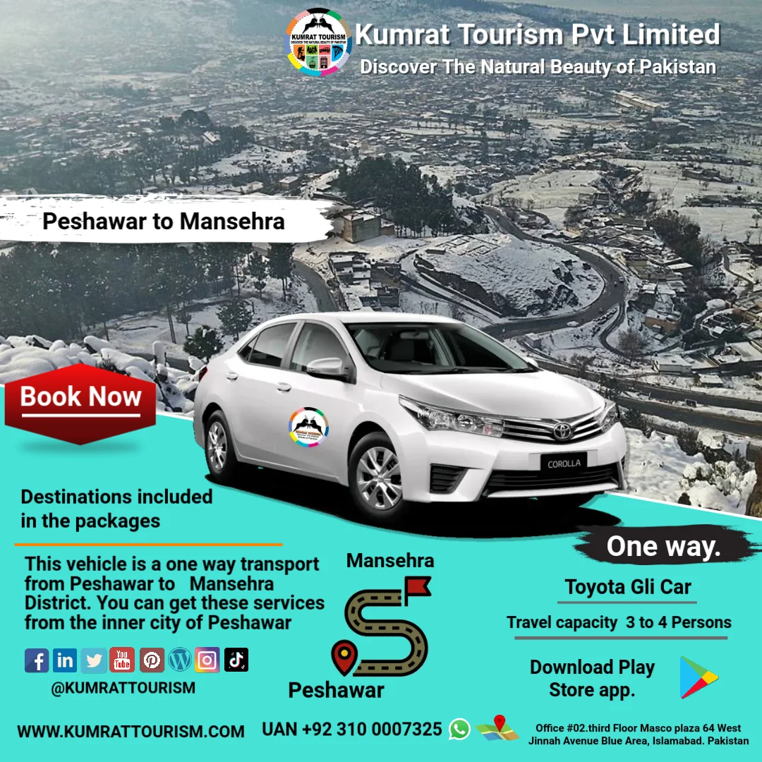 Peshawar to Mansehra Rent A Car One Way