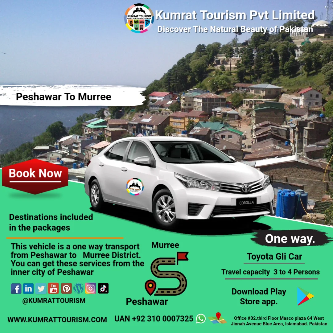 Peshawar to Murree Rent A Car One Way