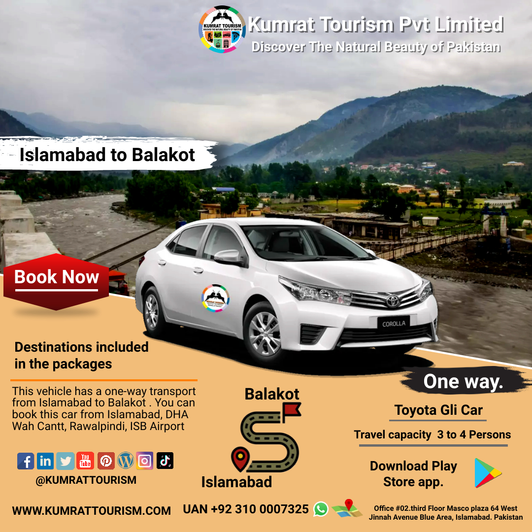 Islamabad to Balakot Rent Car