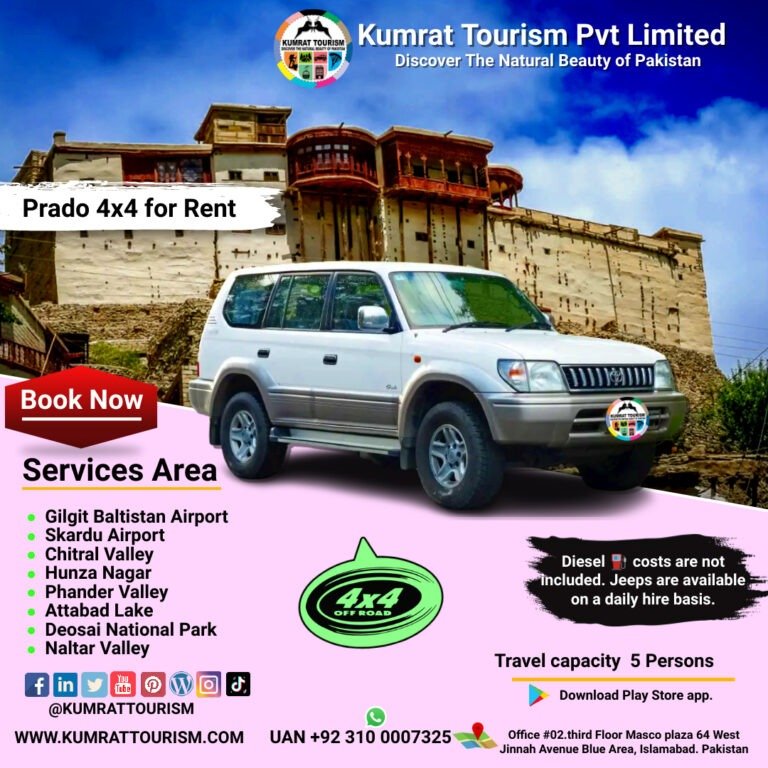 Land Cruiser Prado 4x4 For Rent in Skardu & Gilgit Baltistan